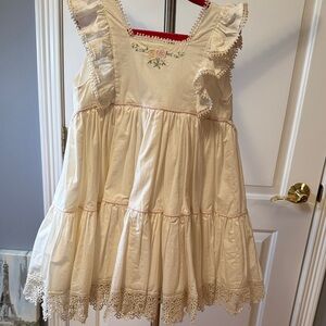 Dollcake Ivory Dress with Lace Trim